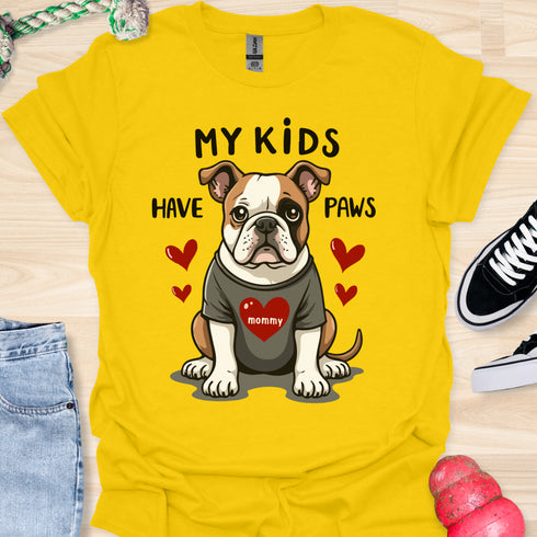 My kids have paws - V7 - Sitting Cute T-Shirt